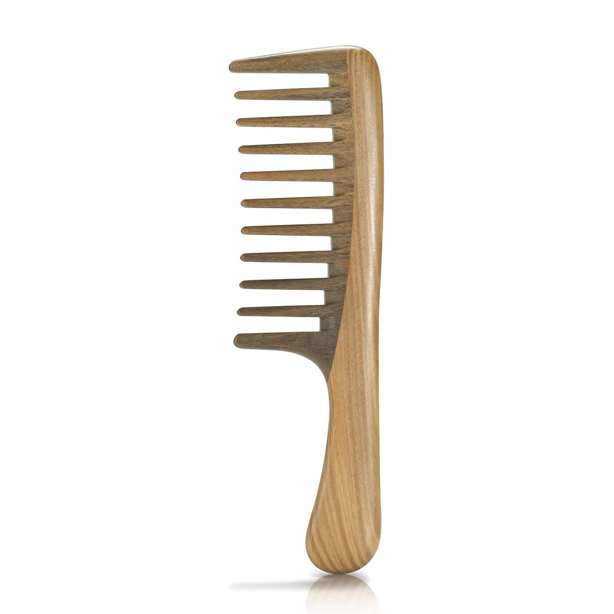 BESTOOL Wide Tooth Comb - Extra Large Natural Sandalwood Detangler for Curly, Long, Thick Hair - Anti-Static Avelisse