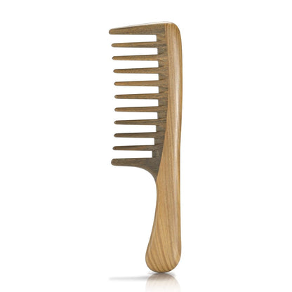 BESTOOL Wide Tooth Comb - Extra Large Natural Sandalwood Detangler for Curly, Long, Thick Hair - Anti-Static Avelisse