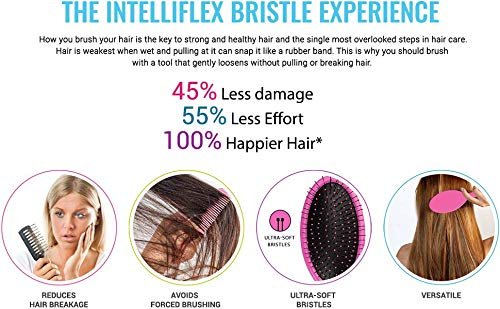 Wet Brush Original Detangler Brush - Magical Midnight - Ultra-Soft Intelliflex Bristles for Pain-Free Detangling - Suitable for All Hair Types - görsel 9