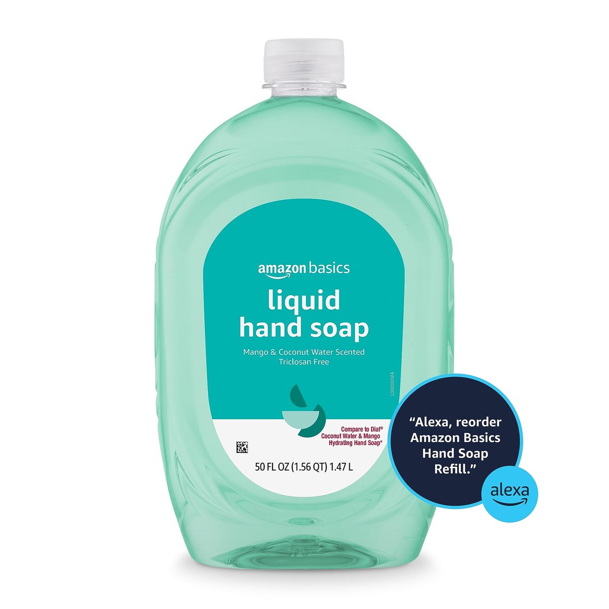 Liquid Hand Soap Refill, Mango and Coconut Water Scent, Triclosan-Free, Dermatologist Tested, pH Balanced, Paraben-Free, 50 Fl Oz (Pack of 1) - görsel 9