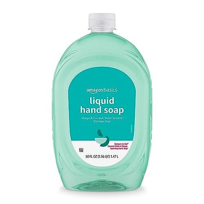Liquid Hand Soap Refill, Mango & Coconut Water Scent, Dermatologist Tested, pH Balanced, 50 Fl Oz (Pack of 2)