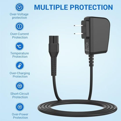 CGGXJP 4.3V Charger Compatible with Philips Norelco OneBlade (Old Model) A00390 QP2520 MG3740 QP2521 QP2522 QP2515 MG5700 MG3720 Electric Shaver Replacement Power Cord