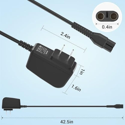 CGGXJP 4.3V Charger Compatible with Philips Norelco OneBlade (Old Model) A00390 QP2520 MG3740 QP2521 QP2522 QP2515 MG5700 MG3720 Electric Shaver Replacement Power Cord