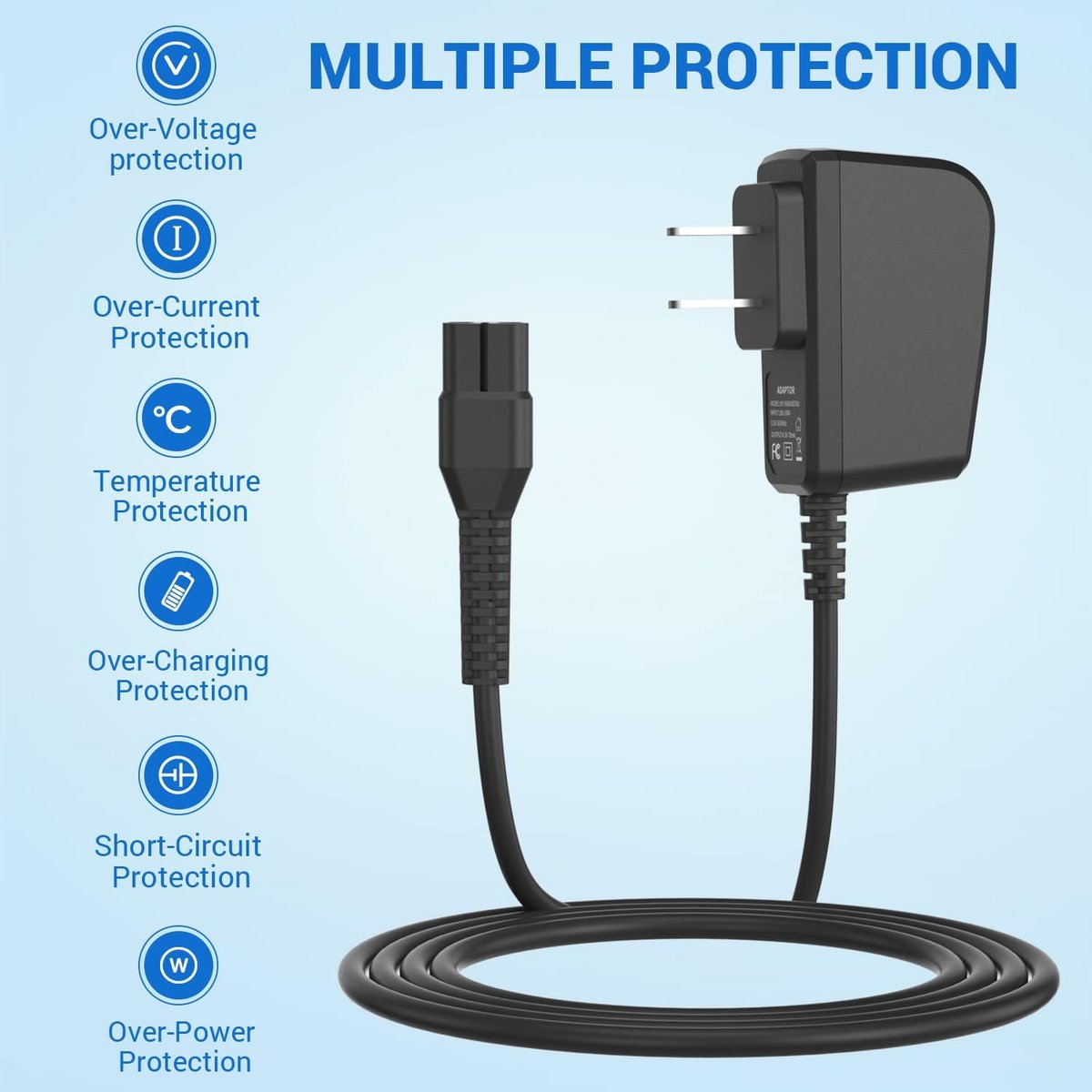 CGGXJP 4.3V Charger Compatible with Philips Norelco OneBlade (Old Model) A00390 QP2520 MG3740 QP2521 QP2522 QP2515 MG5700 MG3720 Electric Shaver Replacement Power Cord - görsel 4