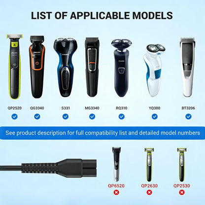 CGGXJP 4.3V Charger Compatible with Philips Norelco OneBlade (Old Model) A00390 QP2520 MG3740 QP2521 QP2522 QP2515 MG5700 MG3720 Electric Shaver Replacement Power Cord