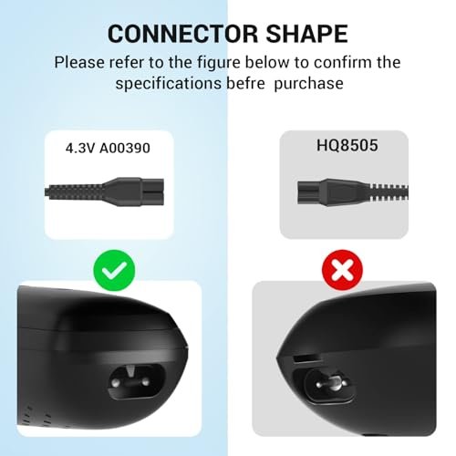 CGGXJP 4.3V Charger Compatible with Philips Norelco OneBlade (Old Model) A00390 QP2520 MG3740 QP2521 QP2522 QP2515 MG5700 MG3720 Electric Shaver Replacement Power Cord - görsel 5