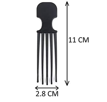 Coiffure Extensions CE Scalp Scratcher & Massager - Black Plastic Pocket Size Comb for Itchy Scalp Relief