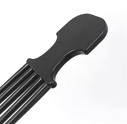 Coiffure Extensions CE Scalp Scratcher & Massager - Black Plastic Pocket Size Comb for Itchy Scalp Relief