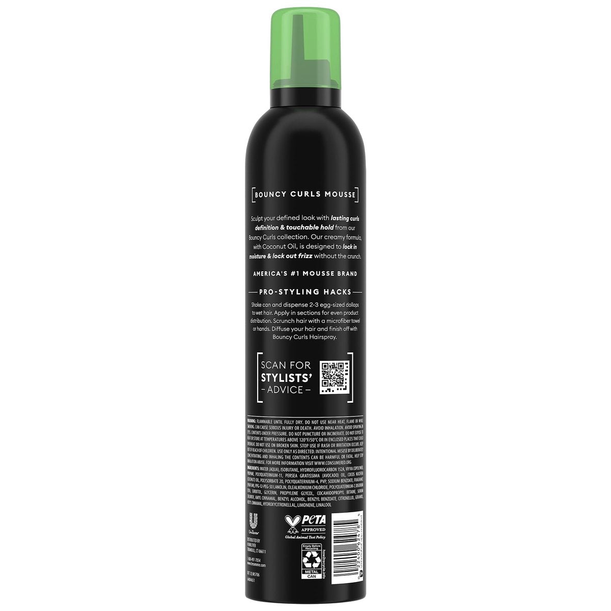 TRESemmé Defining Hair Mousse Bouncy Curls 2-Pack with Nourishing Coconut & Avocado Oil + Keratin Hair Mask Avelisse
