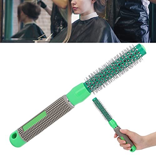Yinhing Round Curling Comb - 3/4" Hair Curler Heat Round Brush with Wooden Handle for Styling Curls, Green - görsel 4