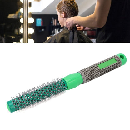 Yinhing Round Curling Comb - 3/4" Hair Curler Heat Round Brush with Wooden Handle for Styling Curls, Green