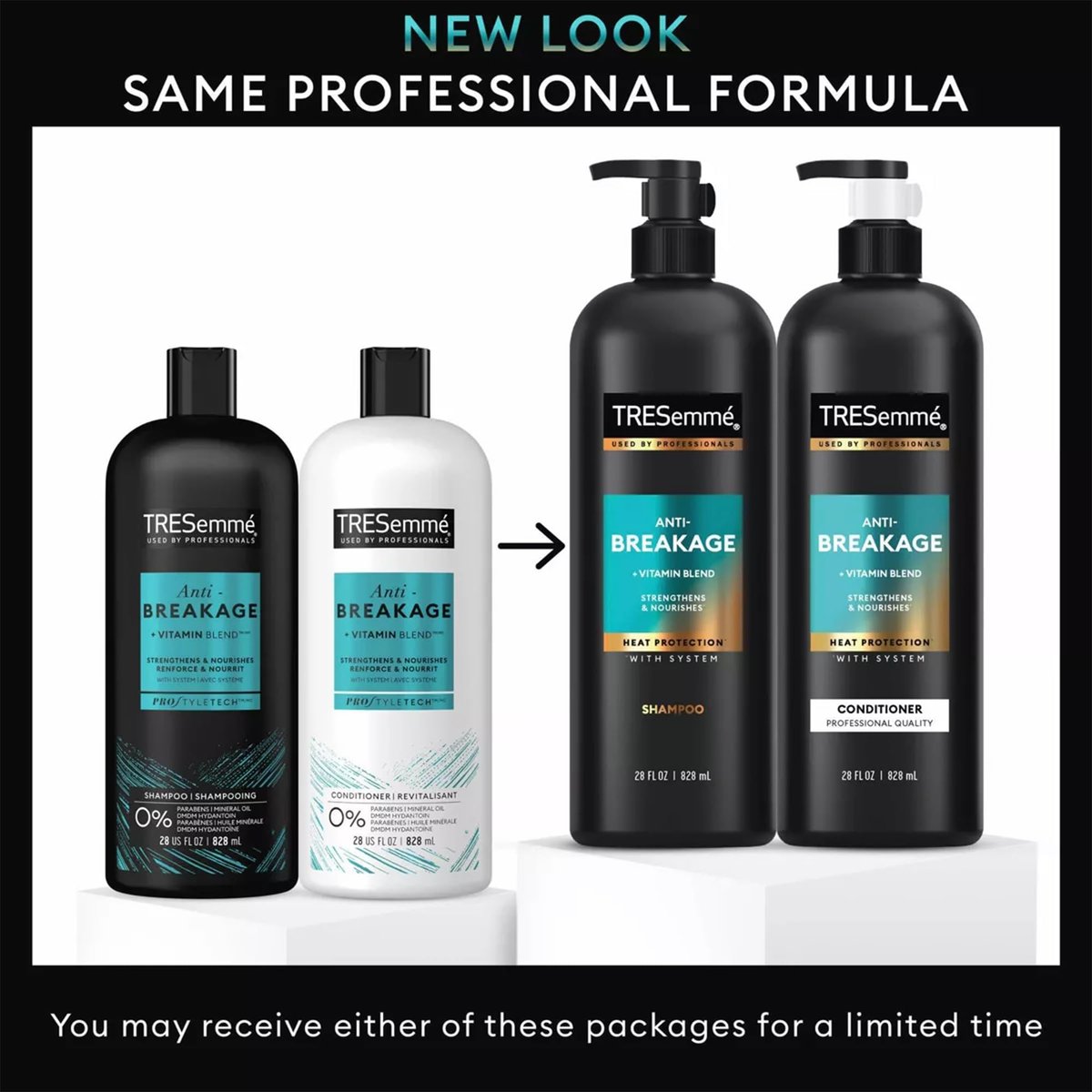TRESemmé Anti-Breakage Shampoo, Conditioner & Keratin Mask Set - Strengthening for Dry, Damaged Hair, 28 oz Duo Avelisse