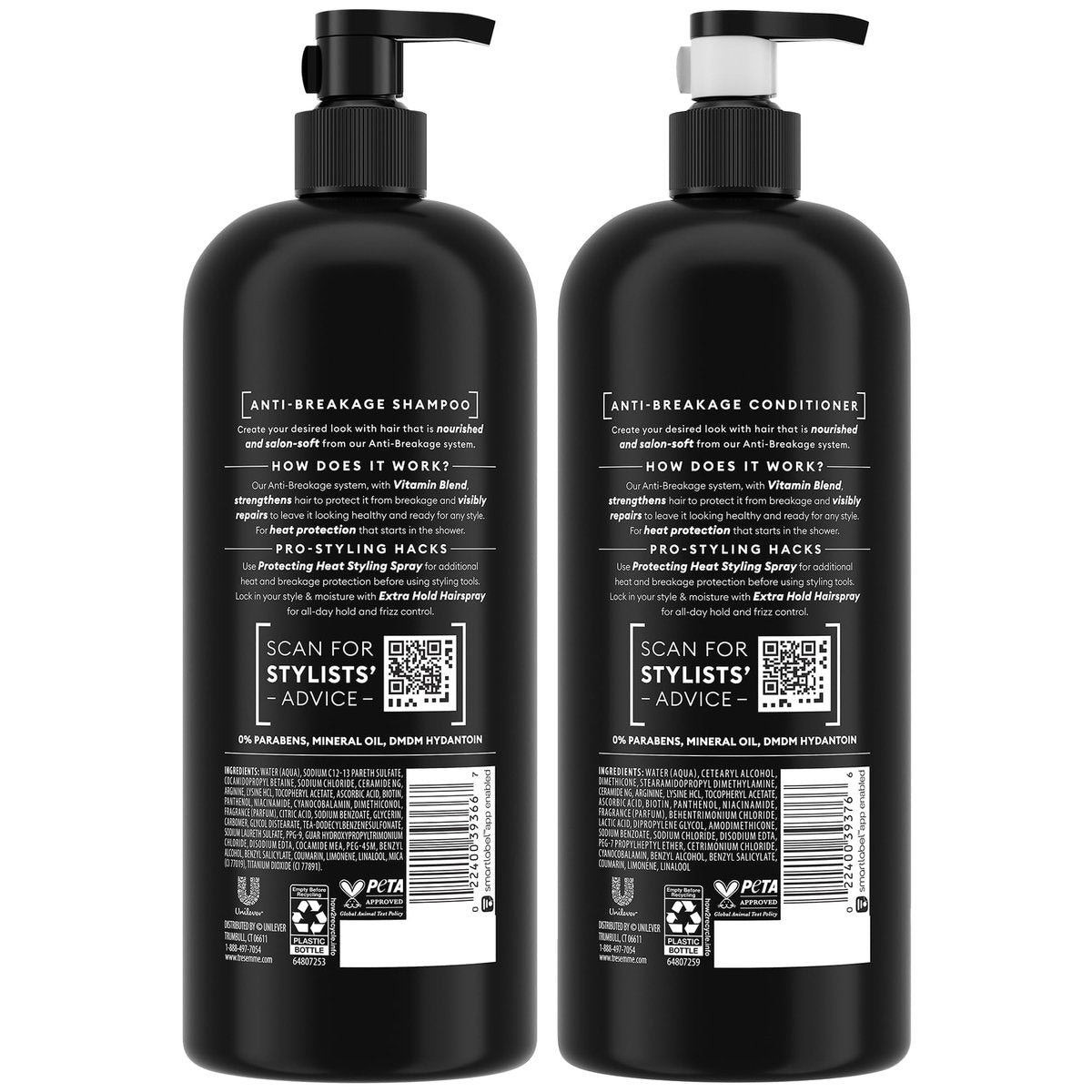 TRESemmé Anti-Breakage Shampoo, Conditioner & Keratin Mask Set - Strengthening for Dry, Damaged Hair, 28 oz Duo Avelisse