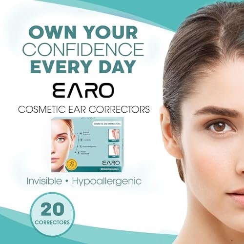 Earo Cosmetic Ear Corrector – Clear Ear Tape Patches for Protruding Ears, No Surgery Required – 20 Pack, One Size Avelisse