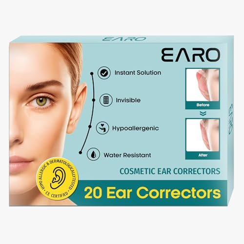 Earo Cosmetic Ear Corrector – Clear Ear Tape Patches for Protruding Ears, No Surgery Required – 20 Pack, One Size Avelisse