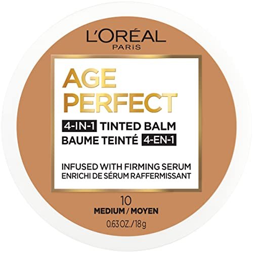 L'Oreal Paris Age Perfect 4-in-1 Tinted Face Balm Foundation with Firming Serum, Medium 10, 0.61 oz - görsel 2