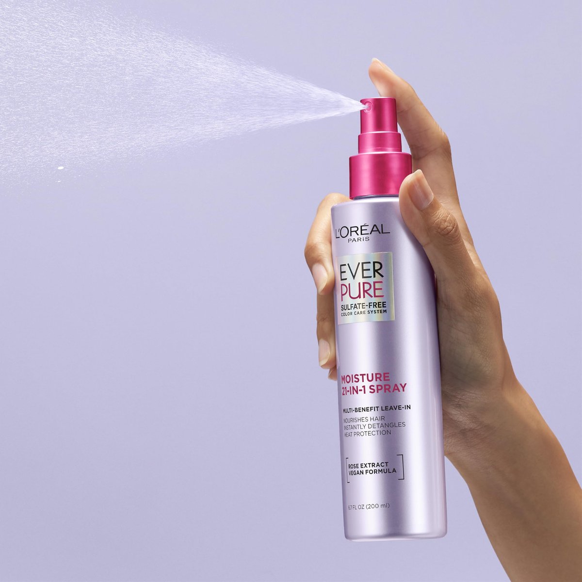 L'Oreal Paris EverPure 21-in-1 Leave In Conditioner Spray - Sulfate Free, Vegan, 6.8 fl oz - görsel 13