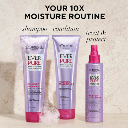 L'Oreal Paris EverPure 21-in-1 Leave In Conditioner Spray - Sulfate Free, Vegan, 6.8 fl oz