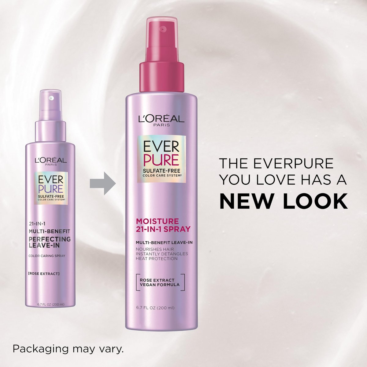 L'Oreal Paris EverPure 21-in-1 Leave In Conditioner Spray - Sulfate Free, Vegan, 6.8 fl oz - görsel 3