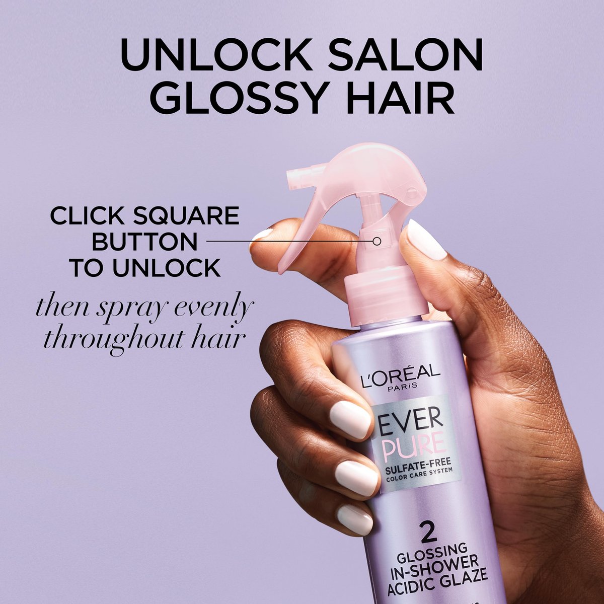 L'Oreal Paris EverPure Sulfate Free Glossing In Shower Acidic Glaze, Argan Oil Infused Vegan Hair Care, 6.7 Oz Avelisse