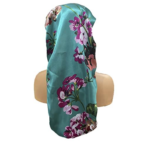 4 Pcs Satin Bonnet for Women – Long Sleep Cap, Soft Silky Bonnet for Braids, One Size Multicolor Set - görsel 12