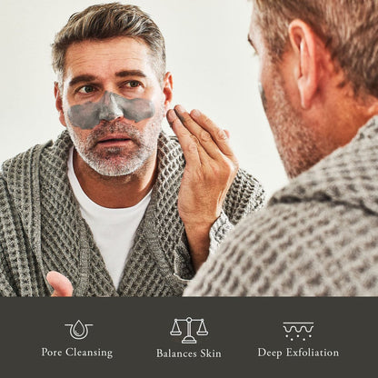 Caldera + Lab The Deep Organic Hydrating Clay Face Mask for Men – Vegan, Natural & Antioxidant Rich Exfoliating Facial Treatment for Dry, Sensitive & Normal Skin Avelisse