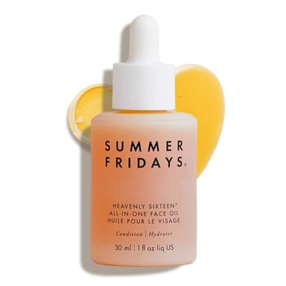 Summer Fridays Heavenly Sixteen Face Oil - All-In-One Hydrating Face Oil for Dry Skin - Restorative Blend of 16 Non-Comedogenic Oils - 1 Fl Oz Avelisse