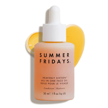 Summer Fridays Heavenly Sixteen Face Oil - All-In-One Hydrating Face Oil for Dry Skin - Restorative Blend of 16 Non-Comedogenic Oils - 1 Fl Oz Avelisse