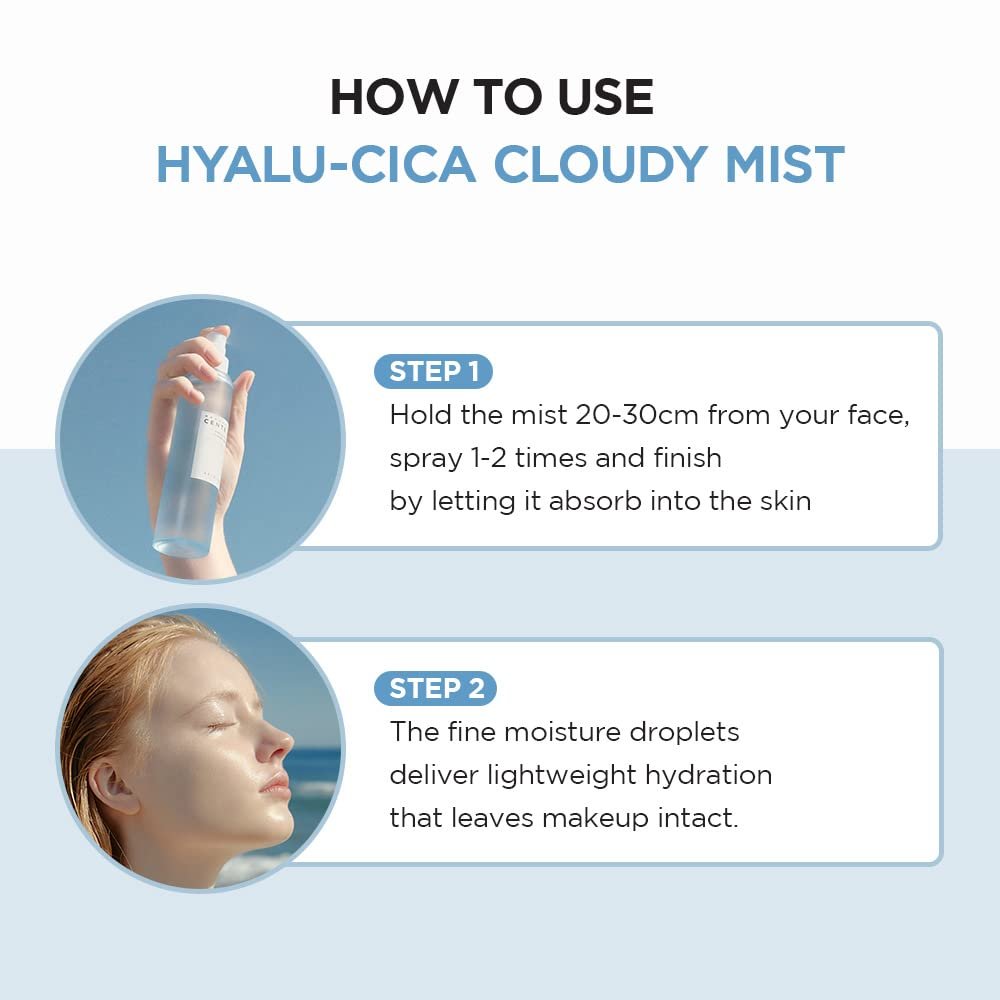 SKIN 1004 Madagascar Centella Hyalu-CICA Cloudy Mist - Hydrating Face Mist with Hyaluronic Acid & Centella Asiatica, 4.05 fl oz Avelisse