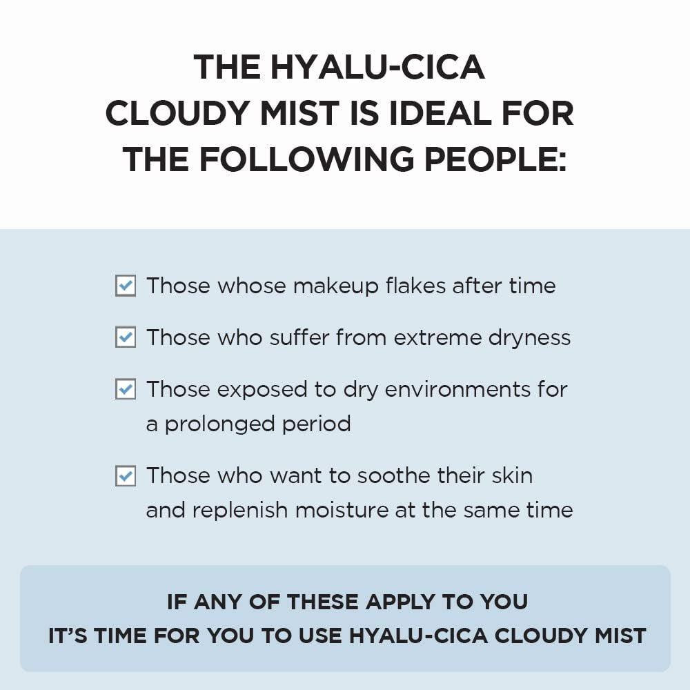 SKIN 1004 Madagascar Centella Hyalu-CICA Cloudy Mist - Hydrating Face Mist with Hyaluronic Acid & Centella Asiatica, 4.05 fl oz Avelisse