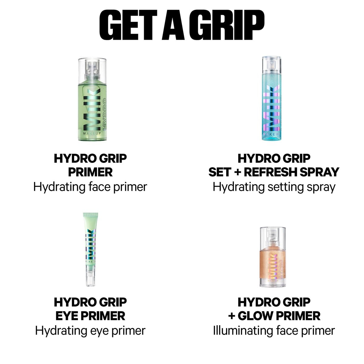 Milk Makeup Hydro Grip Eye Primer with Hyaluronic Acid - Clear Eyeshadow & Undereye Primer for Crease-Free, Long-Lasting Wear - 0.29 oz Avelisse