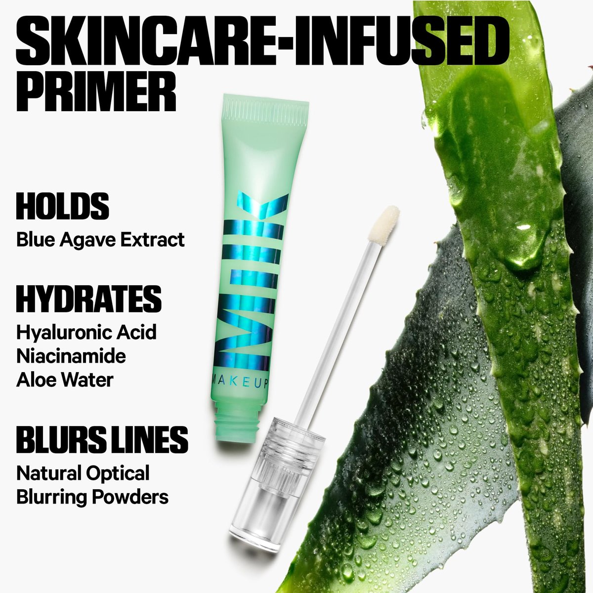 Milk Makeup Hydro Grip Eye Primer with Hyaluronic Acid - Clear Eyeshadow & Undereye Primer for Crease-Free, Long-Lasting Wear - 0.29 oz Avelisse