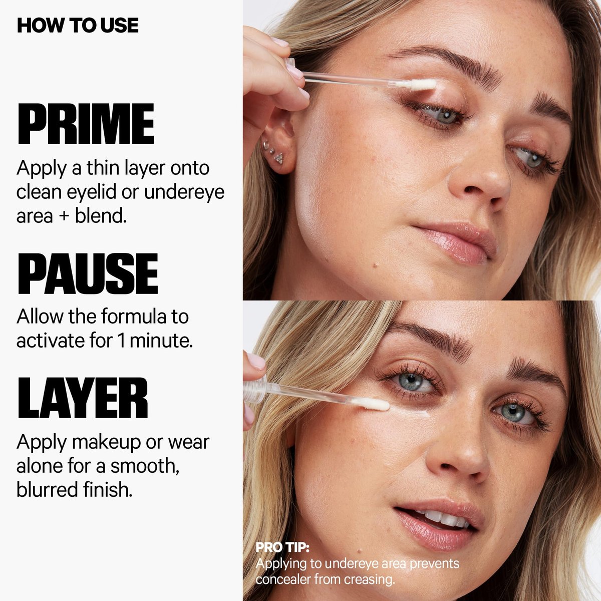 Milk Makeup Hydro Grip Eye Primer with Hyaluronic Acid - Clear Eyeshadow & Undereye Primer for Crease-Free, Long-Lasting Wear - 0.29 oz Avelisse