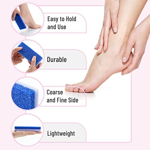 Slick Pumice Stone for Feet - 4 Pack Callus Remover, Foot Scrub for Pedicure, Dead Skin Remover - görsel 8