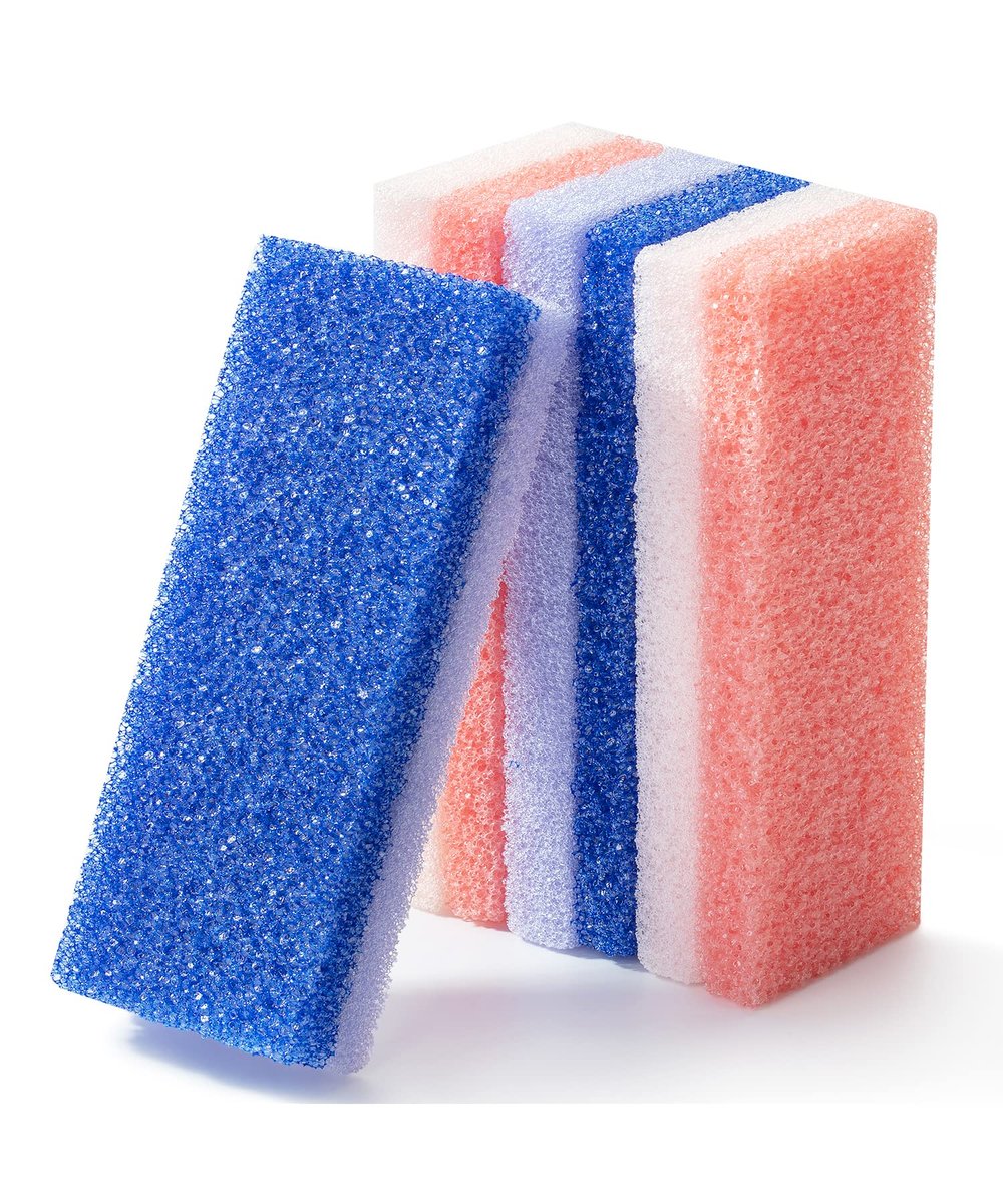 Slick Pumice Stone for Feet - 4 Pack Callus Remover, Foot Scrub for Pedicure, Dead Skin Remover - görsel 1