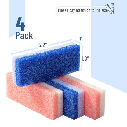 Slick Pumice Stone for Feet - 4 Pack Callus Remover, Foot Scrub for Pedicure, Dead Skin Remover