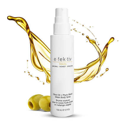 e.fek.tiv beauty Olive Oil Plus Phyto Blend Silken Body Spray - Everyday Skin Oil - Body Oil After Shower - Deep Moisturizing - Sulfate-free - Vegan - Unisex - 5 oz
