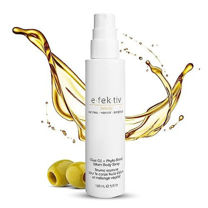 e.fek.tiv beauty Olive Oil Plus Phyto Blend Silken Body Spray - Everyday Skin Oil - Body Oil After Shower - Deep Moisturizing - Sulfate-free - Vegan - Unisex - 5 oz