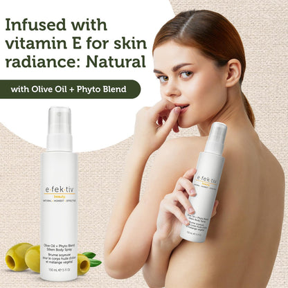 e.fek.tiv beauty Olive Oil Plus Phyto Blend Silken Body Spray - Everyday Skin Oil - Body Oil After Shower - Deep Moisturizing - Sulfate-free - Vegan - Unisex - 5 oz