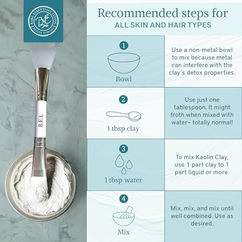 Bare Essentials Living White Kaolin Clay Powder (12oz) - 100% Natural for Face Masks, Body Powder, Soap, Deodorant, and Seed Bombs - görsel 10