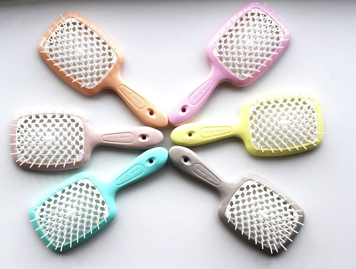 Janeke Superbrush - Turquoise | Premium Nylon Hair Brush for Smooth, Tangle-Free Hair - görsel 3