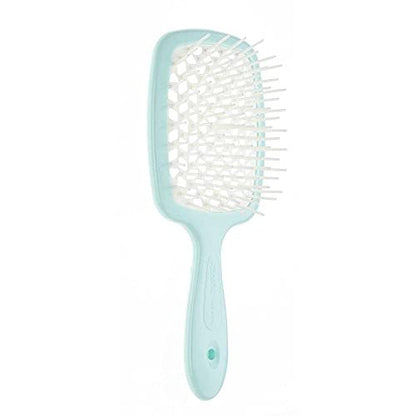 Janeke Superbrush - Turquoise | Premium Nylon Hair Brush for Smooth, Tangle-Free Hair