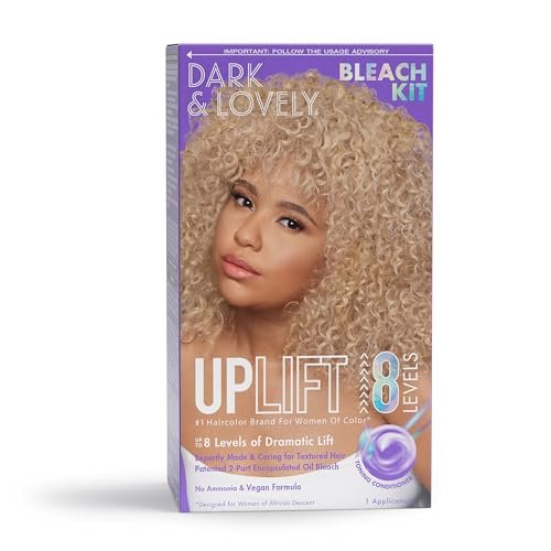 Dark and Lovely Uplift Bleaching Kit – Professional Powder, Developer, and Toner for Blonde Hair