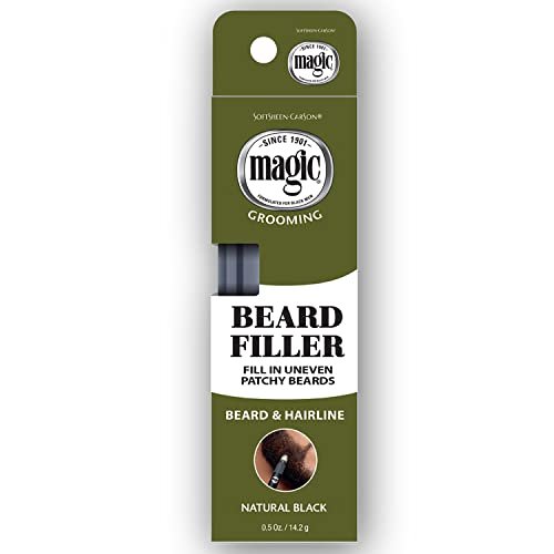 SoftSheen-Carson Magic Grooming Beard Filler Pencil Brush for Men – Natural Black, Waterproof, Fill Patchy Beard & Cover Greys, 0.05 Fl Oz - görsel 18