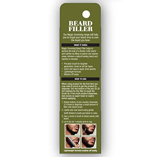SoftSheen-Carson Magic Grooming Beard Filler Pencil Brush for Men – Natural Black, Waterproof, Fill Patchy Beard & Cover Greys, 0.05 Fl Oz - görsel 16