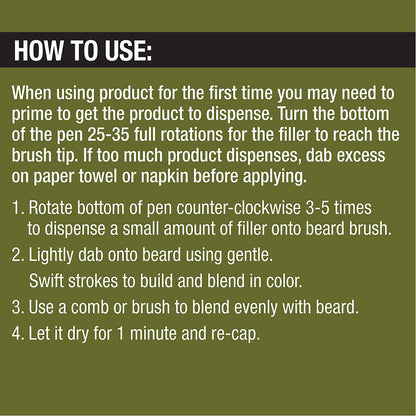 SoftSheen-Carson Magic Grooming Beard Filler Pencil Brush for Men – Natural Black, Waterproof, Fill Patchy Beard & Cover Greys, 0.05 Fl Oz