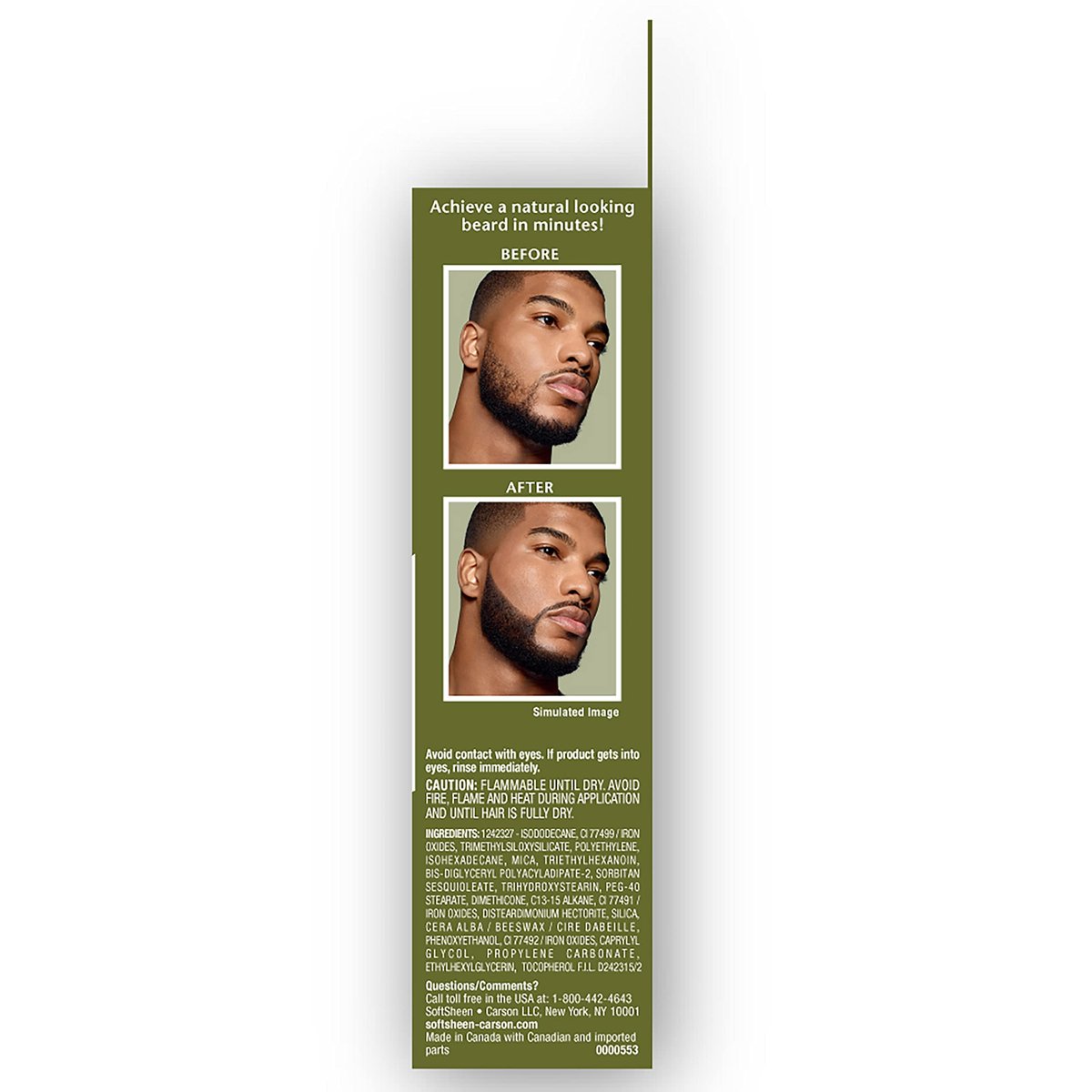 SoftSheen-Carson Magic Grooming Beard Filler Pencil Brush for Men – Natural Black, Waterproof, Fill Patchy Beard & Cover Greys, 0.05 Fl Oz - görsel 13