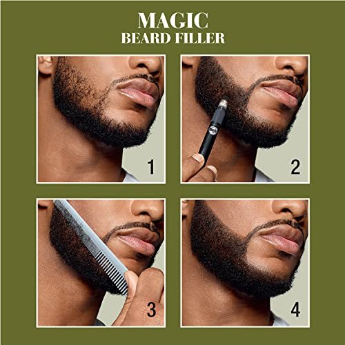 SoftSheen-Carson Magic Grooming Beard Filler Pencil Brush for Men – Natural Black, Waterproof, Fill Patchy Beard & Cover Greys, 0.05 Fl Oz - görsel 4