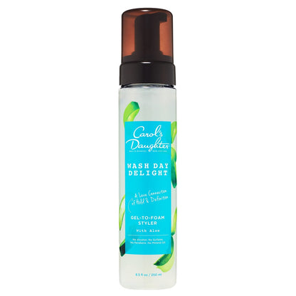 Carol's Daughter Wash Day Delight Hair Gel to Foam Mousse Styler and Hair Detangler for Curls with Aloe, Natural-looking Hold 8.5 fl oz Avelisse