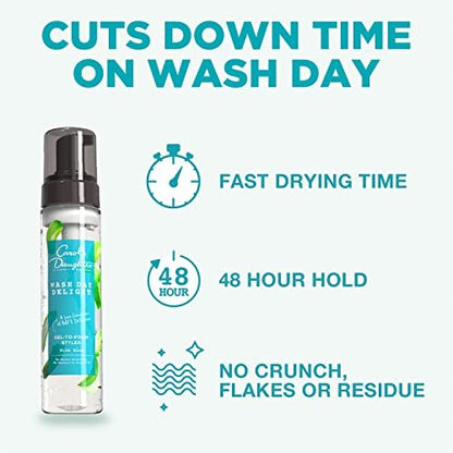 Carol's Daughter Wash Day Delight Hair Gel to Foam Mousse Styler and Hair Detangler for Curls with Aloe, Natural-looking Hold 8.5 fl oz Avelisse